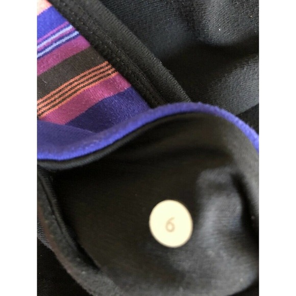 Lululemon Groove Crop Legging Black Stripe 6 - Picture 6 of 6